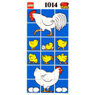 LEGO White Mosaic Puzzle Card Chicken