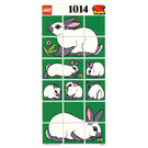 LEGO White Mosaic Puzzle Card Rabbit