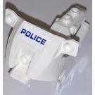 LEGO blanc Moto Fairing avec Dark Bleu Police Autocollant (52035)