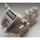 LEGO White Motorcycle Fairing with Police (Blue Background) Sticker (52035)