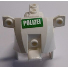 LEGO blanc Moto Fairing avec "POLIZEI" Autocollant (52035)