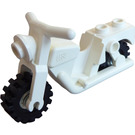 LEGO Blanc Motorcycle with Transparent Wheels - Full Assembly