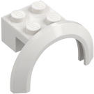 LEGO White Mudguard Brick 2 x 2 with Wheel Arch  (50745)