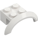 LEGO White Mudguard Brick 2 x 4 x 1 with Wheel Arch (28579 / 98282)