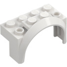 LEGO White Mudguard Brick 2 x 4 x 2 with Wheel Arch (3387)