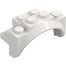 LEGO White Mudguard Brick 2 x 4 x 2 with Wheel Arch (35789)