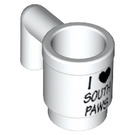 LEGO White Mug with 'I’ Heart ‘SOUTH PAWS' (3899 / 16979)