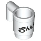LEGO White Mug with 'Shhh!' (3899 / 13915)