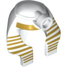 LEGO Weiß Mummy Kopfschmuck mit Gold Streifen mit massivem inneren Ring (29155 / 90462)