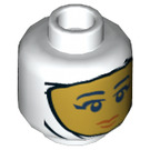 LEGO Weiß Mummy Queen Minifigure Kopf (Einbau-Vollbolzen) (3626 / 62187)