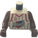 LEGO White NBA Steve Francis, Houston Rockets #3 Torso