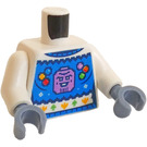 LEGO Biały Nebula z Boże Narodzenie Sweter Minifigurka Tułów (973 / 76382)