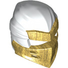 LEGO White Ninjago Hat with Pearl Gold Armor (66953)