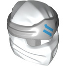 LEGO White Ninjago Mask with Grey Headband with Blue Arrows (40925 / 52780)