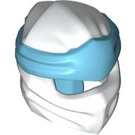 LEGO White Ninjago Wrap with Medium Azure Headband (40925)