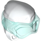 LEGO Vit Ninjago Wrap med Transparent Ljus Blå Scuba Diver Mask (77151)