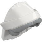 LEGO White Nursing Hat with Medium Stone Gray Hair (80834)