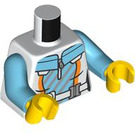 LEGO Wit Ocean Explorer - Life Vest Minifig Torso (973 / 76382)
