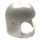 LEGO White Old Helmet with Thin Chinstrap, Undetermined Dimples