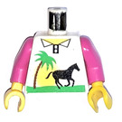 LEGO Bianco Palmtree e Cavallo Maglietta Busto (973)