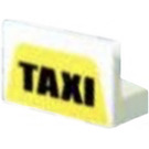 LEGO White Panel 1 x 2 x 1 with "TAXI" with Square Corners (4865)