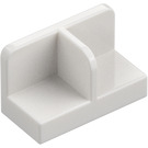 LEGO hvid Panel 1 x 2 x 1 med Tynd Central Divider og Rundede hjørner (18971 / 93095)