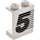 LEGO White Panel 1 x 2 x 2 with Number 5 rally pattern without Side Supports, Solid Studs (4864)