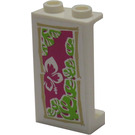 LEGO White Panel 1 x 2 x 3 with Flower (Side A)/Girl (Side B) Sticker with Side Supports - Hollow Studs (35340)