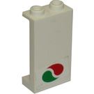 LEGO blanc Panneau 1 x 2 x 3 avec Octan logo Autocollant avec supports latéraux - tenons creux (74968)