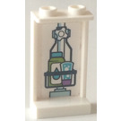 LEGO blanc Panneau 1 x 2 x 3 avec Shower caddy Autocollant avec supports latéraux - tenons creux (35340)