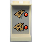 LEGO Weiß Panel 1 x 2 x 3 mit Tickets Aufkleber ohne seitliche Stützen, hohle Bolzen (2362)