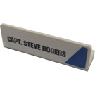 LEGO White Panel 1 x 4 with Rounded Corners with Capt. Steve Rogers, Blue triangle on Right Sticker (15207)