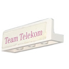 LEGO Wit Paneel 1 x 4 met Afgeronde hoeken met Pink 'Team Telekom' Sticker (15207)