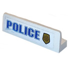 LEGO White Panel 1 x 4 with Rounded Corners with Police and Gold Badge (Right) Sticker (15207)