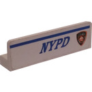 LEGO White Panel 1 x 4 with Rounded Corners with Police Badge  Sticker (15207)