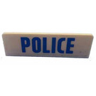 LEGO White Panel 1 x 4 with Rounded Corners with 'POLICE' Sticker (15207)