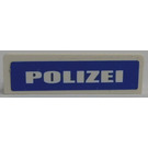 LEGO White Panel 1 x 4 with Rounded Corners with White 'POLIZEI' on Blue Blackground Sticker (15207)