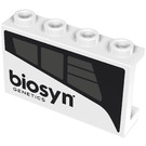 LEGO White Panel 1 x 4 x 2 with Panels and ‘biosyn GENETICS’ (Right) Sticker