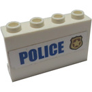 LEGO White Panel 1 x 4 x 2 with Police Badge and "POLICE" Sticker (14718)