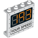 LEGO White Panel 1 x 4 x 3 with '193 YOUR SPEED' with Side Supports, Hollow Studs (33641 / 60581)