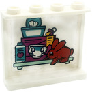 LEGO blanc Panneau 1 x 4 x 3 avec Diaper et De bébé supplies Autocollant avec supports latéraux, tenons creux (35323)