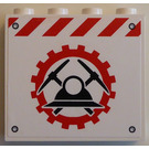 LEGO blanc Panneau 1 x 4 x 3 avec mining logo Autocollant avec supports latéraux, tenons creux (60581)