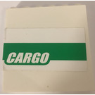 LEGO blanc Panneau 1 x 6 x 5 avec 'CARGO', Green Stripe Autocollant (59349)