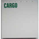 LEGO blanc Panneau 1 x 6 x 5 avec Cargo Sign (La gauche) Autocollant (59349)