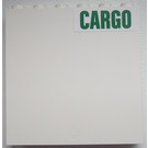 LEGO blanc Panneau 1 x 6 x 5 avec Cargo Sign (Droite) Autocollant (59349)