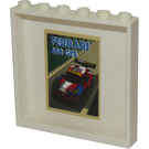 LEGO Weiß Panel 1 x 6 x 5 mit 'Ferrari 488 GTE' Poster Aufkleber (59349)