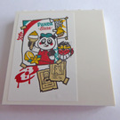 LEGO blanc Panneau 1 x 6 x 5 avec Panda et 'PANDA Store' Autocollant (59349)