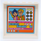 LEGO Wit Paneel 1 x 6 x 5 met Photo Slideshow met Liann en Olly Sticker (59349)