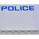 LEGO blanc Panneau 1 x 6 x 5 avec Police From set 60044 Autocollant (59349)