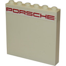 LEGO White Panel 1 x 6 x 5 with 'PORSCHE' Sticker (59349)